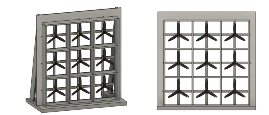 WindShaper 3x3 Array CAD model